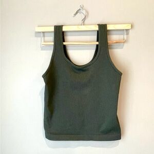 A New Day Olive Green Ribbed Tank Top.